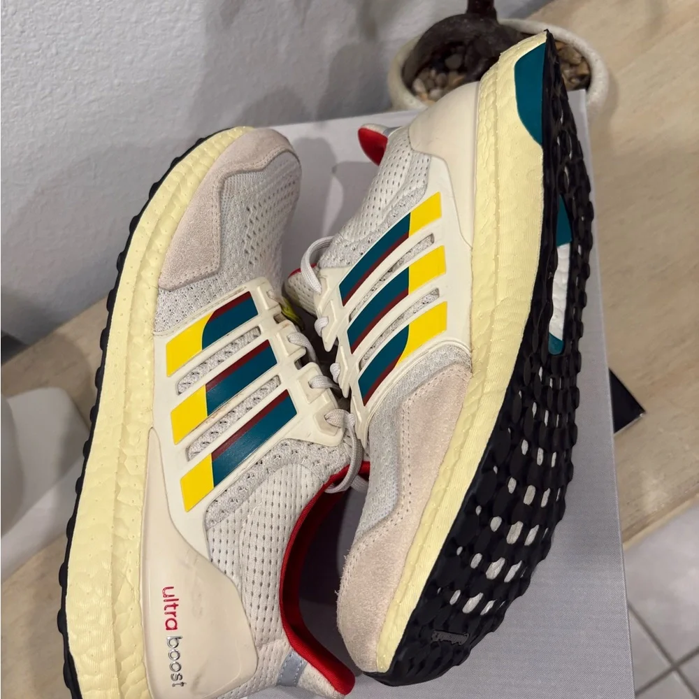 Adidas Cream and Multicolor Ultra Boost 1.0 Shoes - Picture 10 of 10